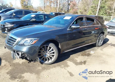 2018 Mercedes-Benz S 560 4Matic из США, поврежденный, VIN WDDUG8GB4JA380951